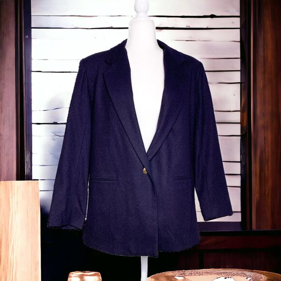 Dumas Jackets & Blazers - Dumas Vintage Single Breasted Wool Blazer Navy Size 8